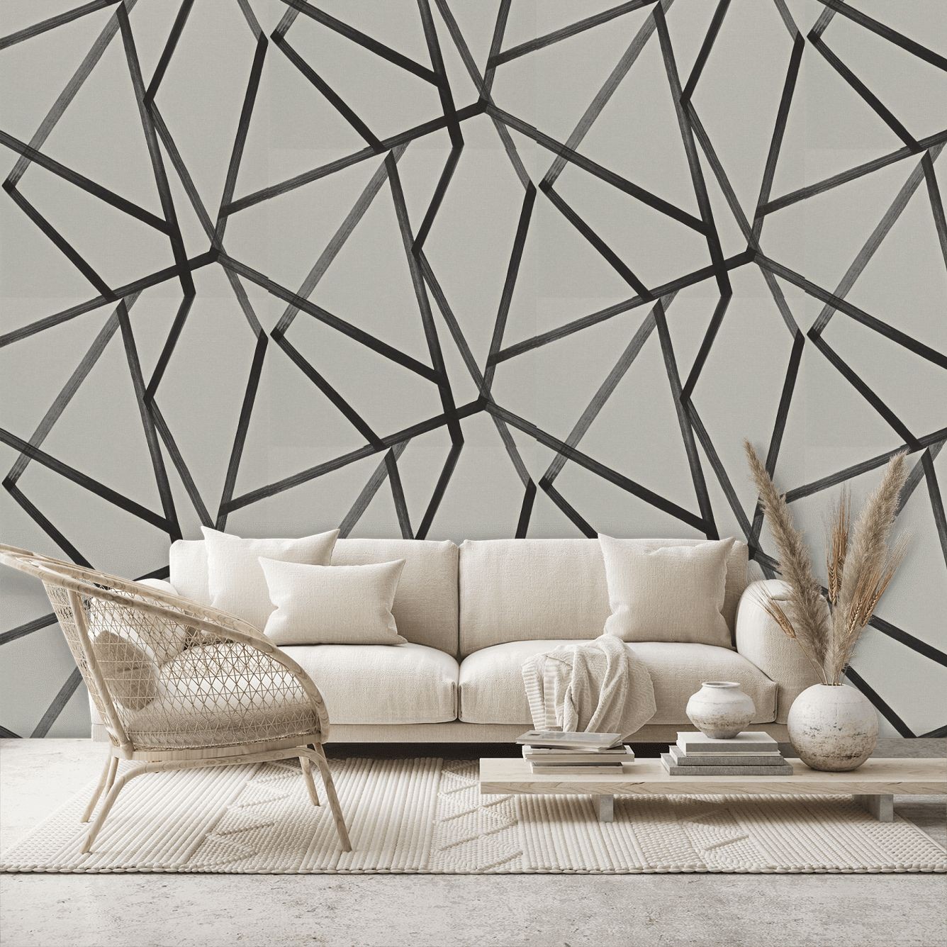 Sumi Linen/Onyx Wallpaper - Linen/Onyx - By Harlequin - 110886