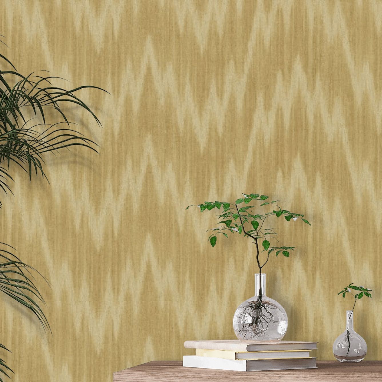 Antique Flamestitch Gold Wallpaper - Gold - By Zoffany - 311732