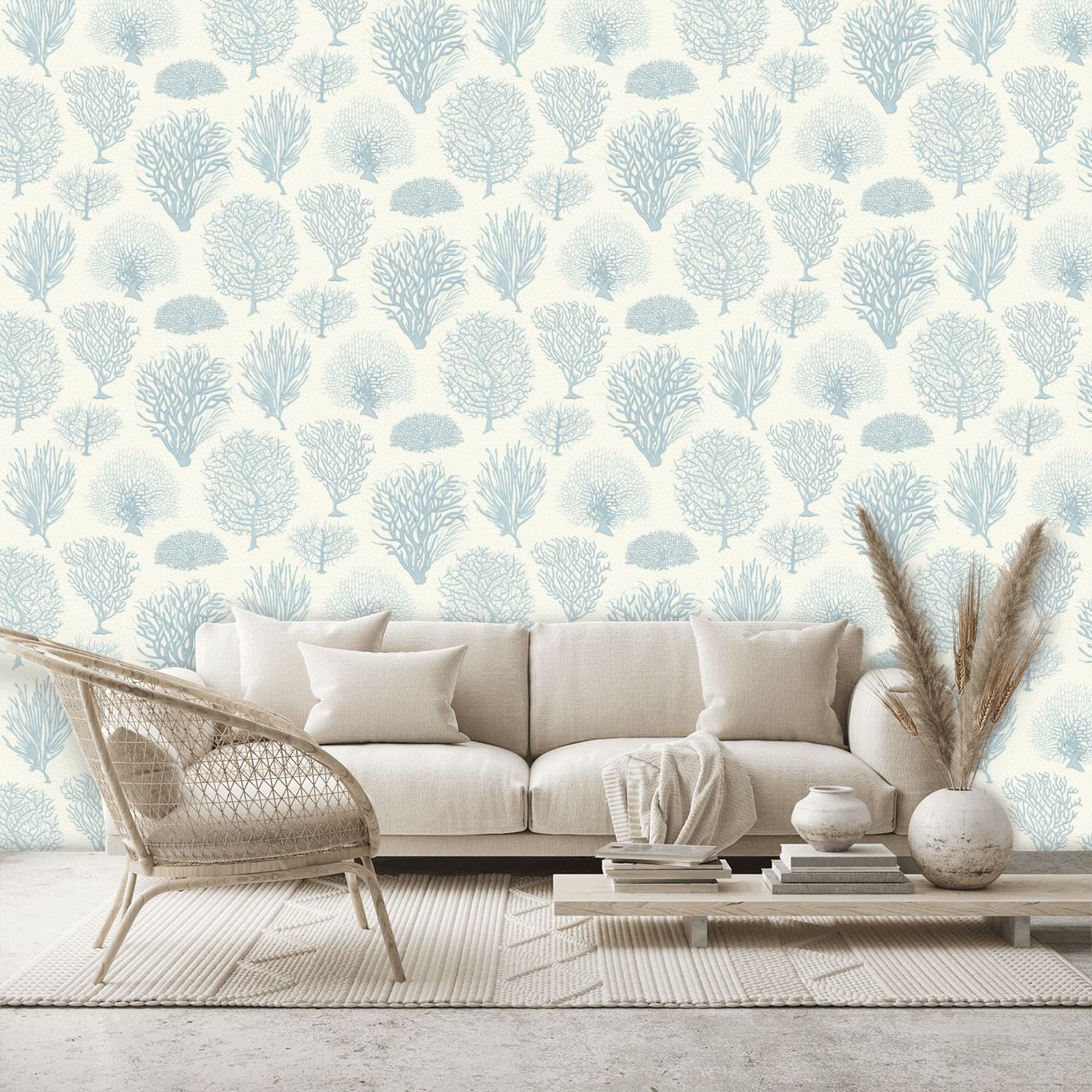 Seafern Wallpaper - Blue - By Cole and Son - 107/2009