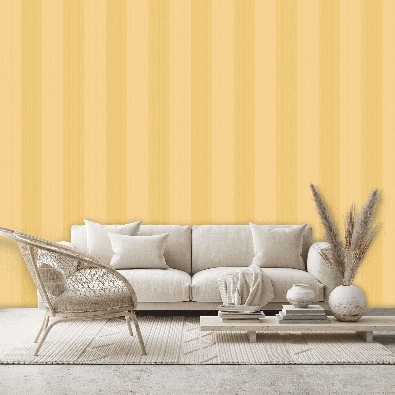 Yellow Stripes Fabric Wallpaper and Home Decor  Spoonflower