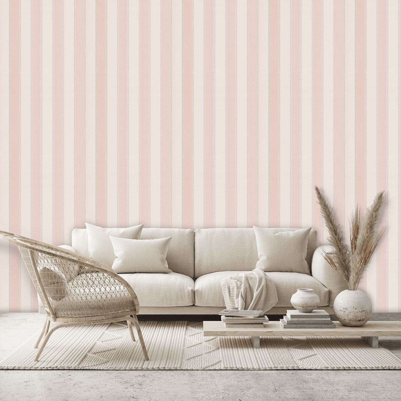 Buy Pink and White Stripe Removable Wallpaper Online In India  Etsy India