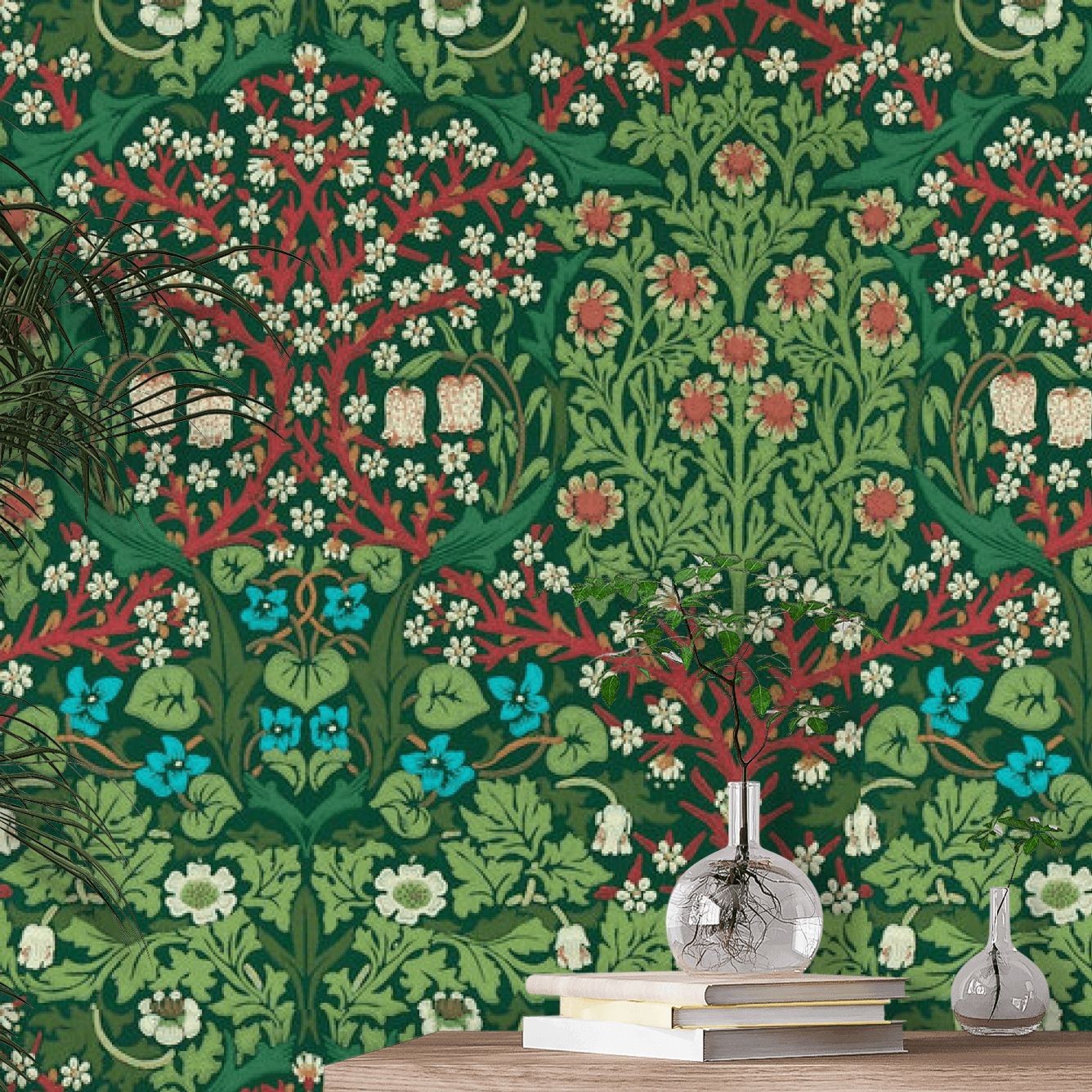 BLACKTHORN Wallpaper  Teal  Architonic