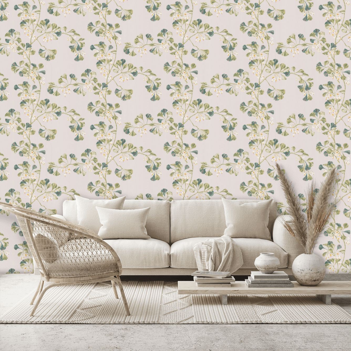 Greenacre Wallpaper  Leaf Green  By Colefax and Fowler  W700403