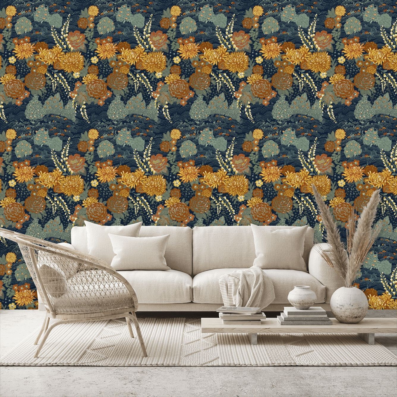 Maria Luisa Wallpaper - Curcuma - By Coordonne - A00235