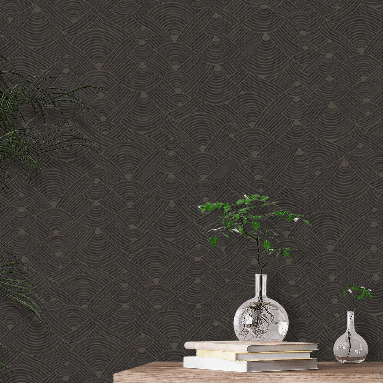 Geo Swirl Motif Wallpaper - By Galerie - FS72021