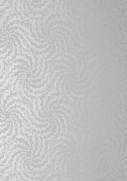 Cirrus Wallpaper - Metallic Silver on Grey - By Anna French - AT7939