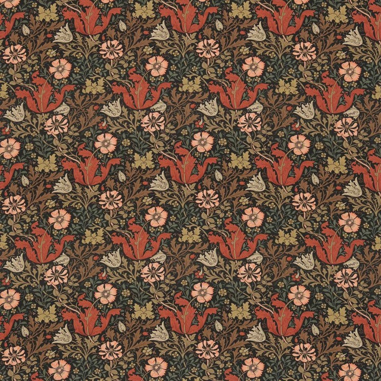 Morris and Co Compton Terracotta/Multi Fabric