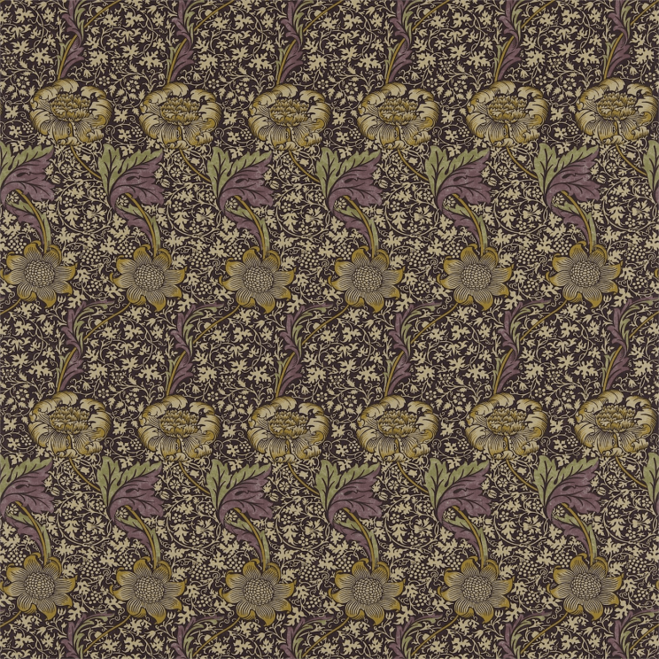 Morris and Co Kennet Grape/Gold Fabric