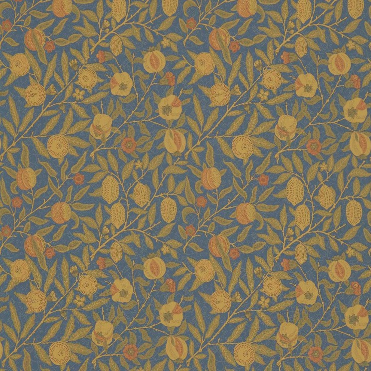 Morris and Co Fruit Blue/Thyme Fabric