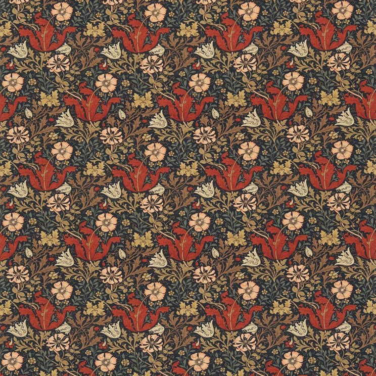 Morris and Co Compton Faded Terracotta/Multi Fabric