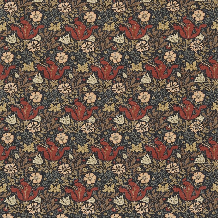 Morris and Co Compton Faded Terracotta/Multi Fabric