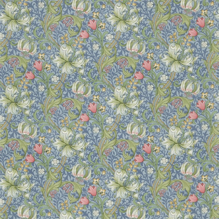 Morris and Co Golden Lily Mineral Fabric