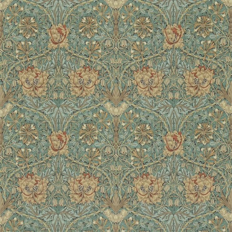 Morris and Co Honeysuckle & Tulip Privet/Honeycombe Fabric