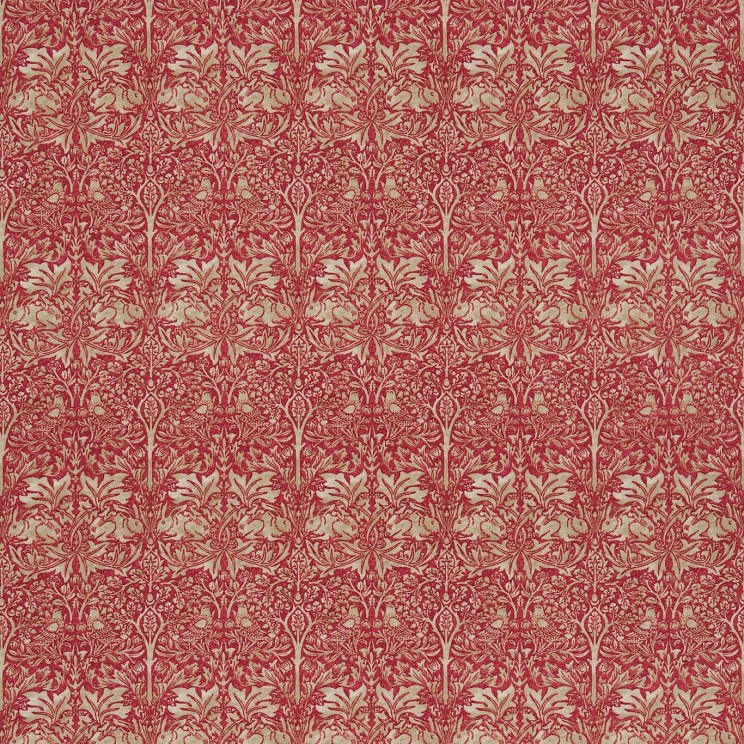 Morris and Co Brer Rabbit Red/Hemp Fabric