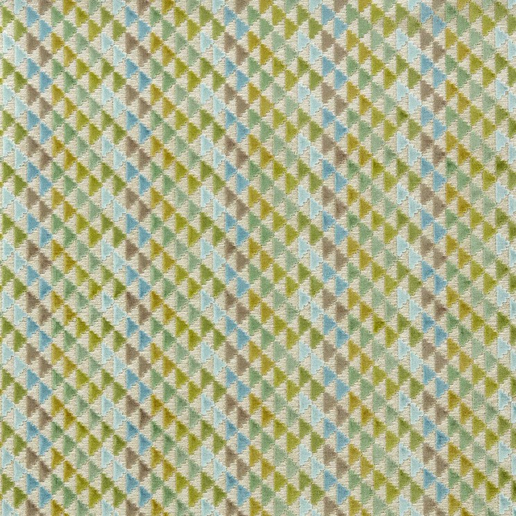 Harlequin Vidi Kelly/Sky/Linen Fabric