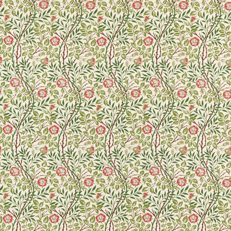 Morris and Co Sweet Briar Boughs/Rose Fabric