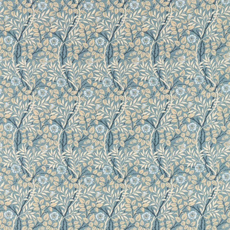 Morris and Co Sweet Briar Mineral/Linen Fabric