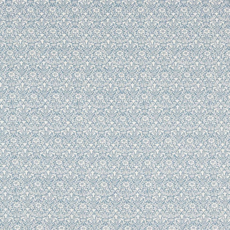 Morris and Co Bellflowers Weave Mineral Blue Fabric