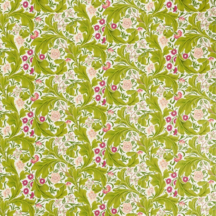 Morris and Co Leicester Sour Green/Plum Fabric