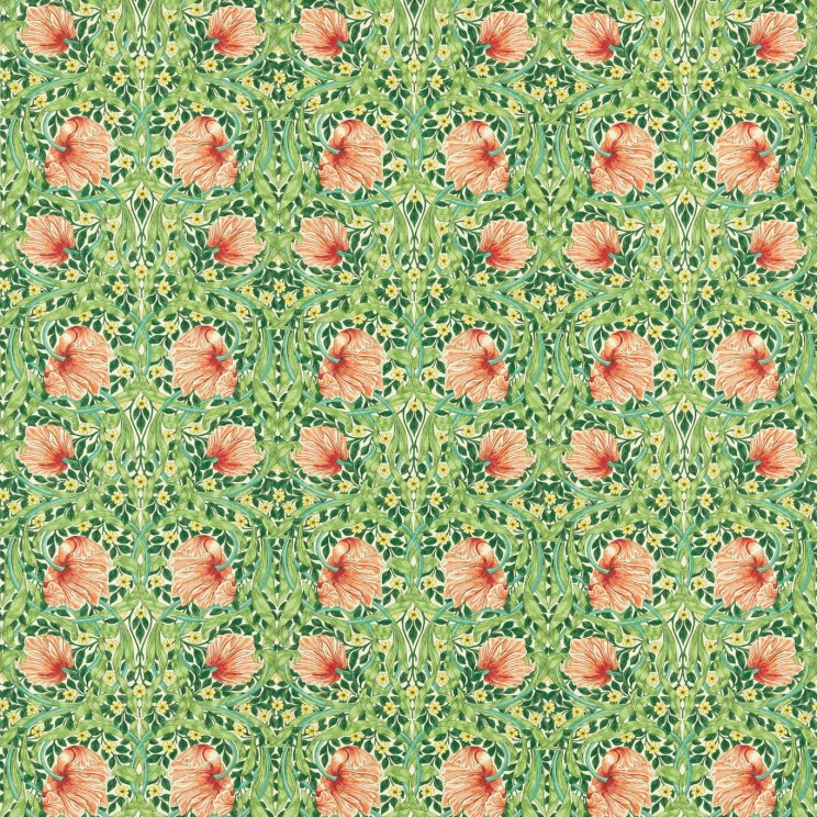 Morris and Co Pimpernel Shamrock/Watermelon Fabric