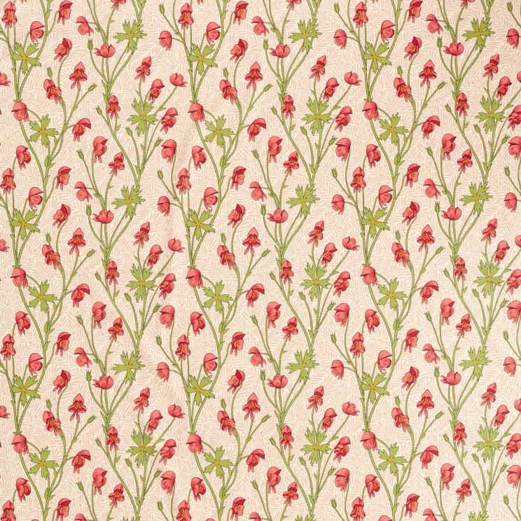 Morris and Co Monkshood Rhubarb Fabric