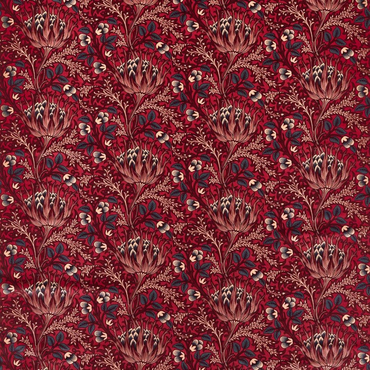 Morris and Co Artichoke Velvet Barbed Berry Fabric