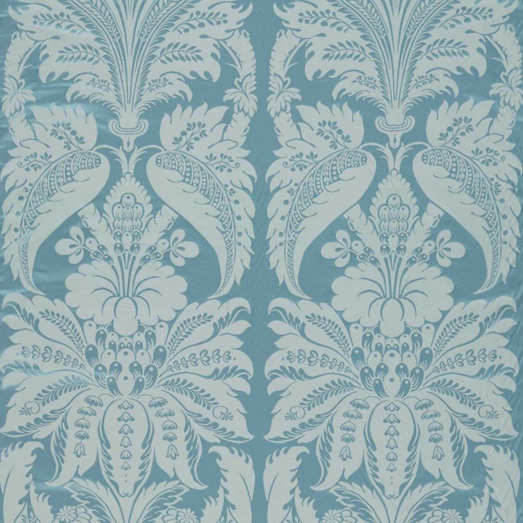 Zoffany Clandon Damask Wedgwood Blue Fabric