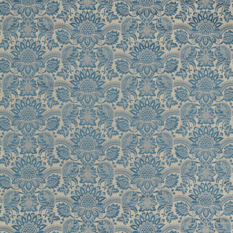 Zoffany Pomegranate Brocatelle Wedgwood Blue Fabric