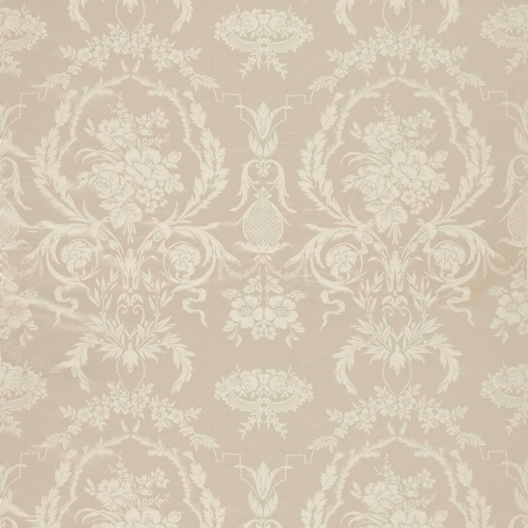 Zoffany Arabesque Silk Warm White Fabric