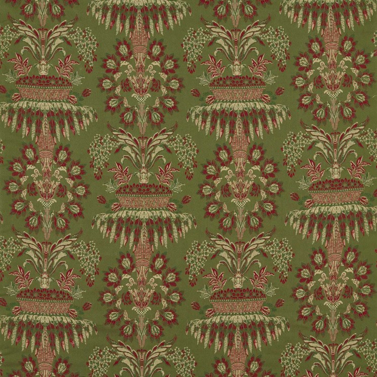 Zoffany Long Gallery Brocade Olivine/Russet Fabric