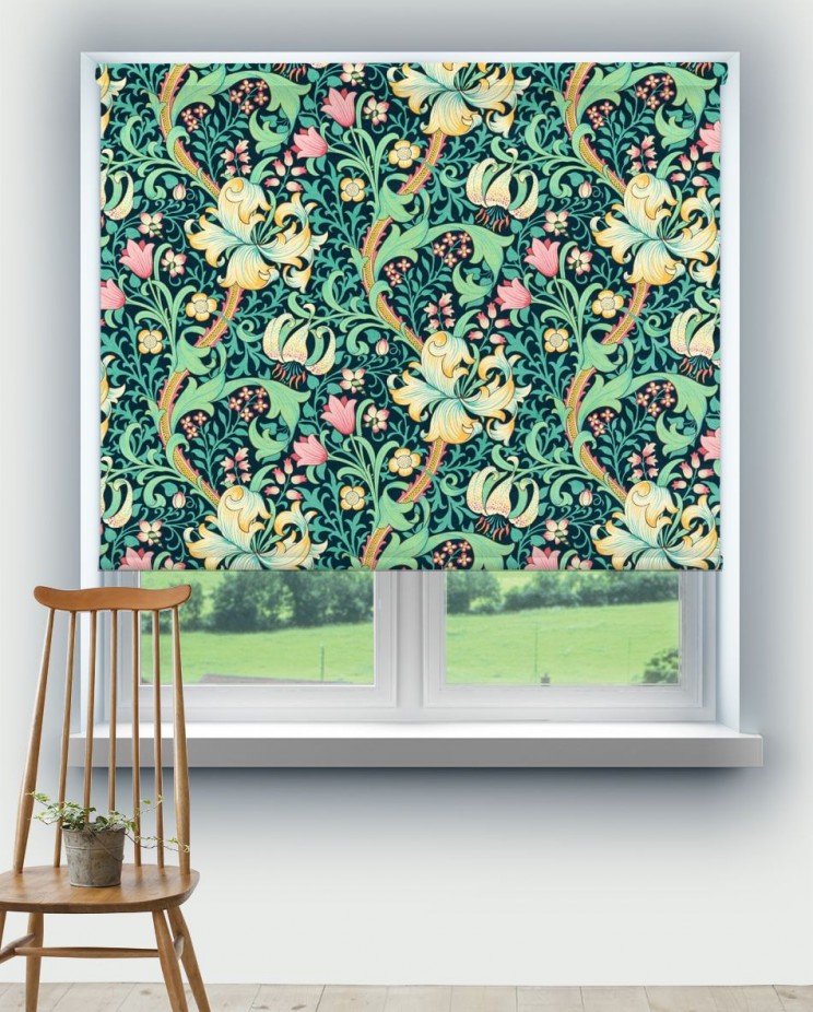 Roller Blinds Morris and Co Golden Lily Fabric 520004