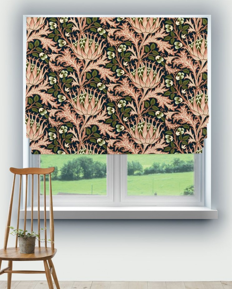 Roman Blinds Morris and Co Artichoke Velvet Fabric 227002