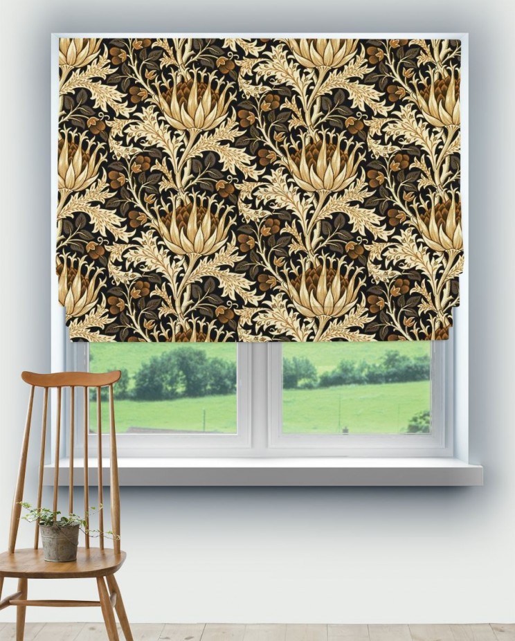 Roman Blinds Morris and Co Artichoke Velvet Fabric 227003