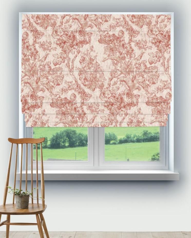 Roman Blinds Sanderson Fringed Tulip Toile Fabric 227182