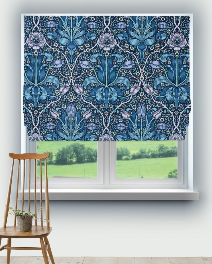 Roman Blinds Morris and Co Spring Thicket Fabric 227206