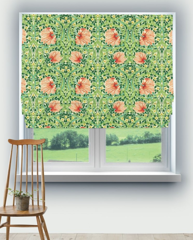 Roman Blinds Morris and Co Pimpernel Fabric 227213