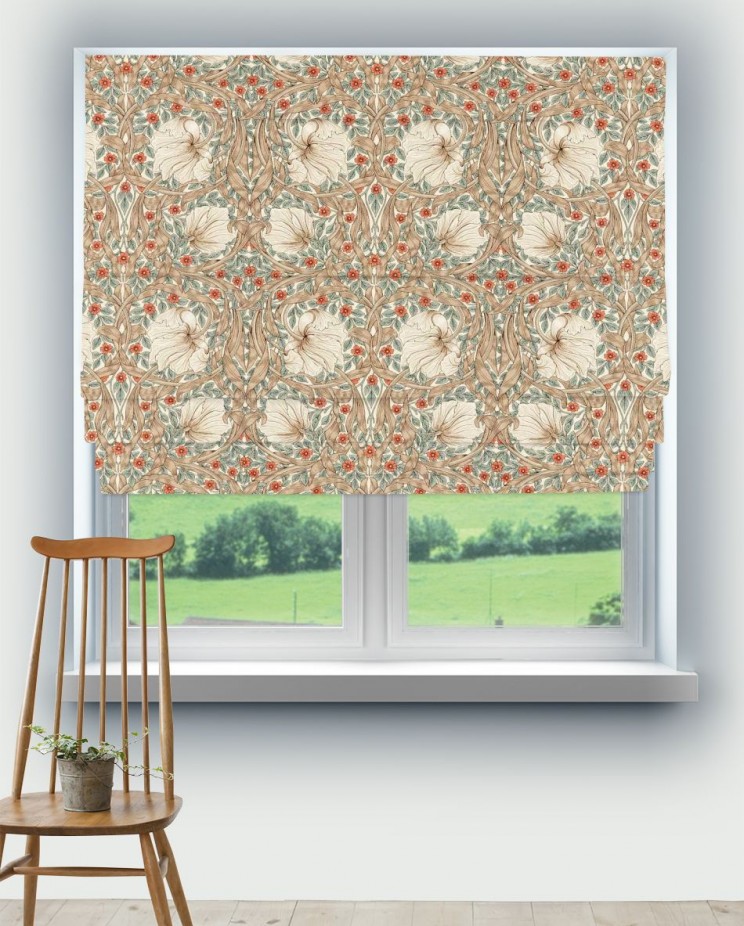 Roman Blinds Morris and Co Pimpernel Fabric 227231