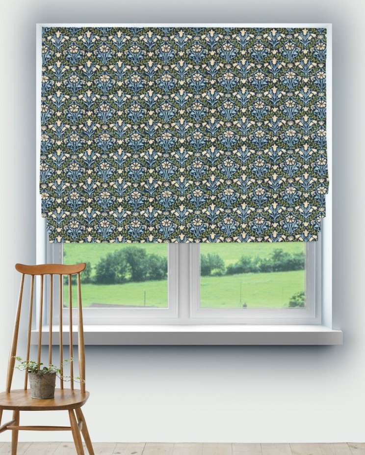 Roman Blinds Morris and Co Bellflowers Fabric 227254