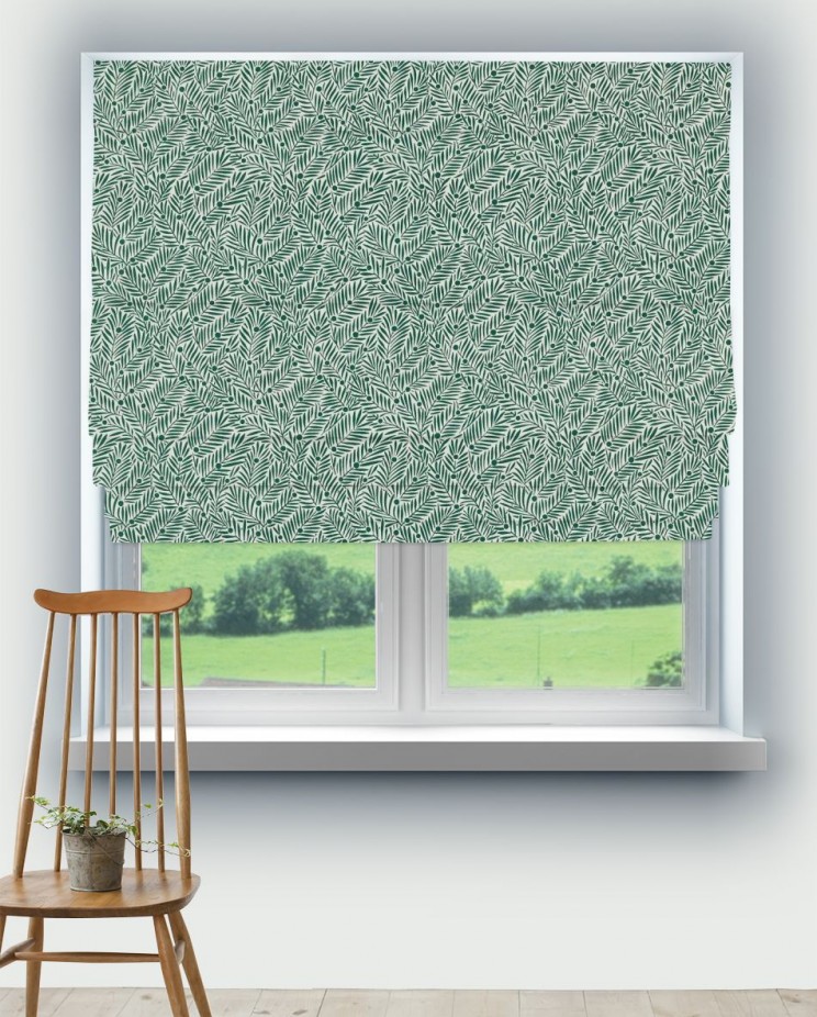 Roman Blinds Morris and Co Yew & Aril Fabric 227257