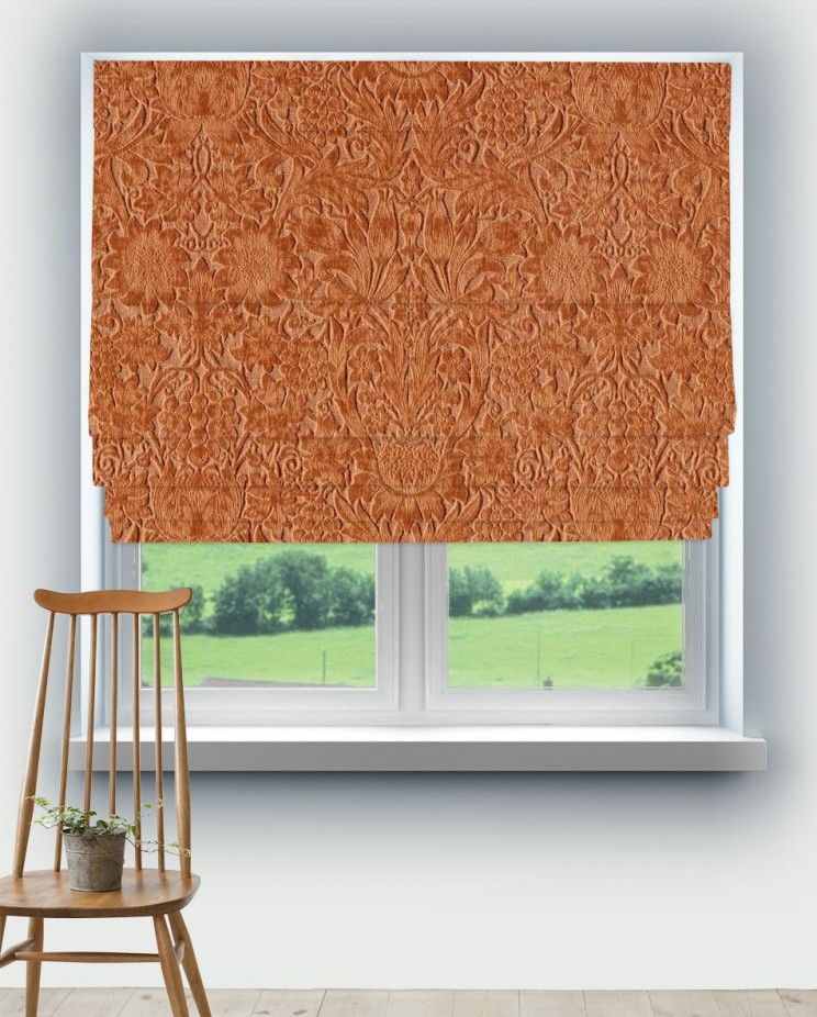 Roman Blinds Morris and Co Sunflower Caffoy Velvet Fabric 237281