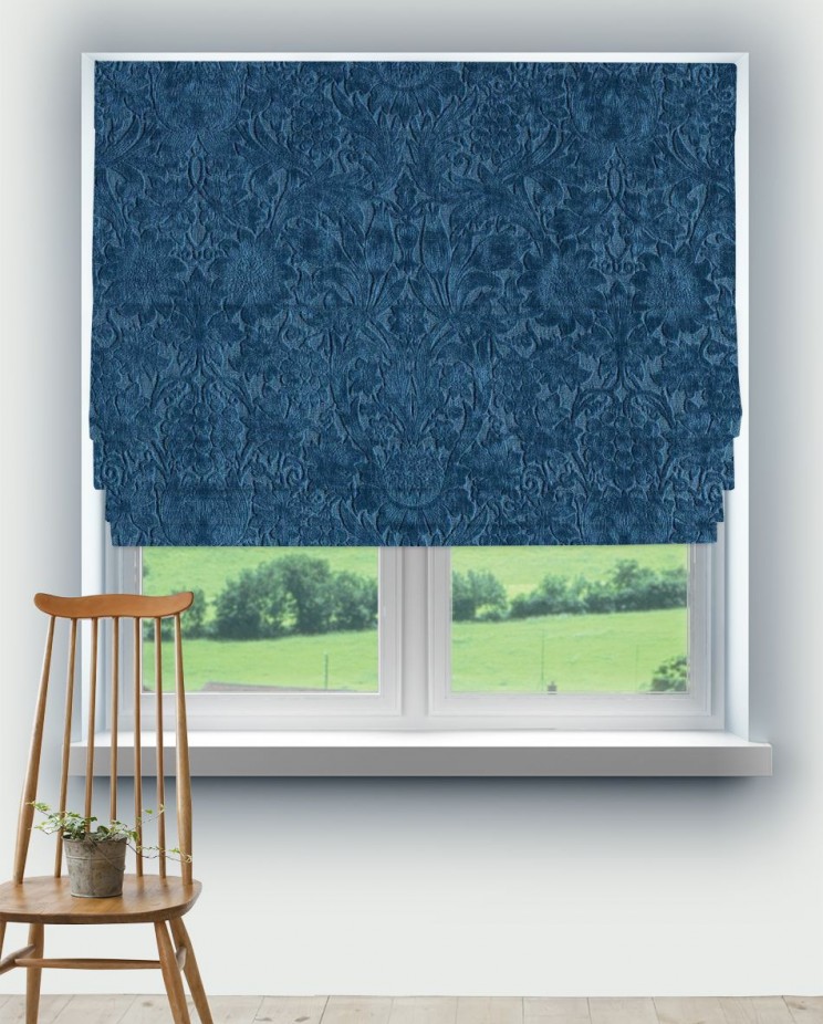 Roman Blinds Morris and Co Sunflower Caffoy Velvet Fabric 237282