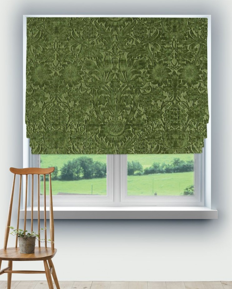 Roman Blinds Morris and Co Sunflower Caffoy Velvet Fabric 237283