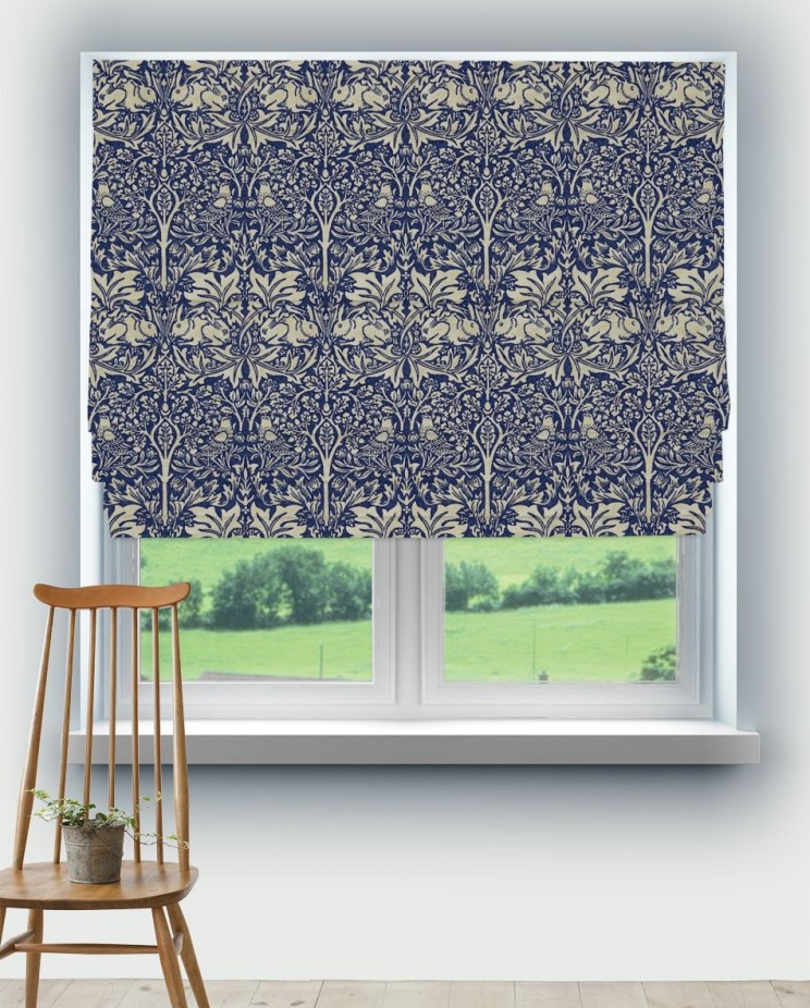 Roman Blinds Morris and Co Brer Rabbit Fabric DMFPBR205