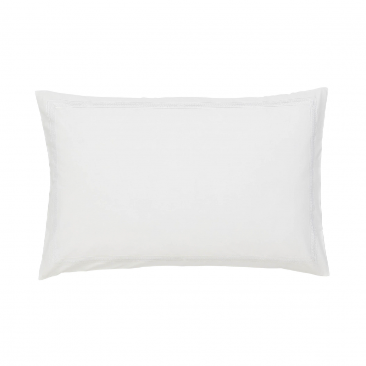 King Protea Pair of Standard Pillowcases in White Bedding by Sanderson