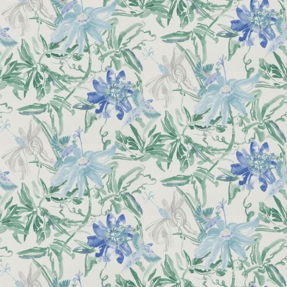 Flowers Wallpaper - Blue - By Coordonne - 4800031