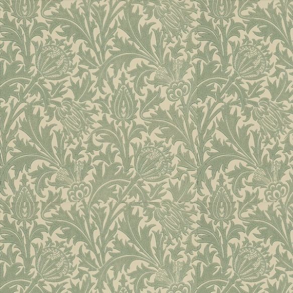 Thistle Wallpaper - Eggshell/Ivory - By Morris and Co - DMOWTH105