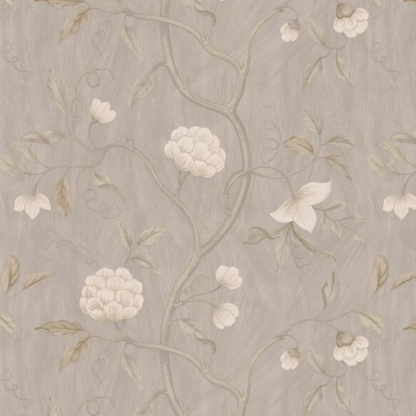 Snow Tree Wallpaper - Silver - By Colefax and Fowler - 07949/10