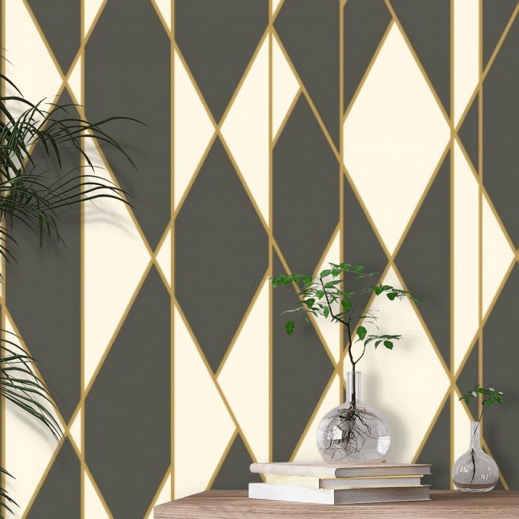Oblique Wallpaper - Black and White - By Cole and Son - 105/11049